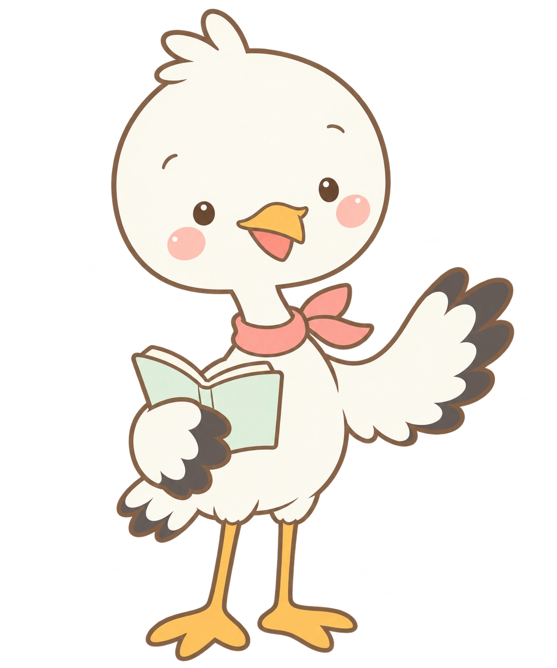 コウノトリの案内キャラクター